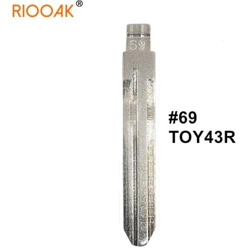 5pcs TOY43R #69 2 In 1 Lishi Key Blade Uncut Metal Shearing Teeth Blank Engraved Line Blade for Subaru XV/Great Wall/old Toyota