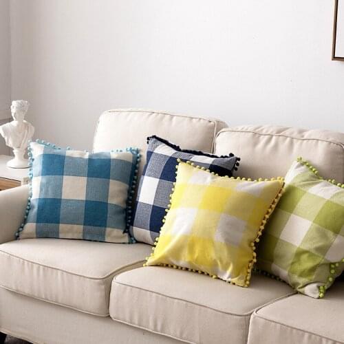 Pillow Printing Linen Printing Color Strip Pillowcase Cotton And Hemp Hugging Pillowcase Sofa Cushion Cover 45x45cm
