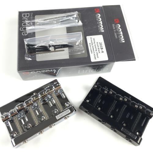 Genuine Original GOTOH 201B-4 4 Strings Electric Bass Bridge Brass Saddle Chrome Black MADE IN JAPAN
