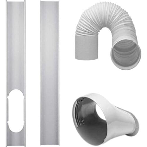 Air Conditioner Accessories 2Pcs Window Slide Kit Plate 5.9 inch Window Adapter Tube Connector 5.90 inch Exhaust Hose