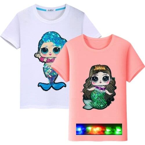 QLOVQL Short Sleeve T-shirts For Girls