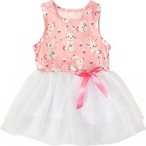 Rabbit Design Infant Girl Dress Cotton Princess Kids Clothes Cute Newborn Clothing Popular Girls Outfits Baby Toddlers