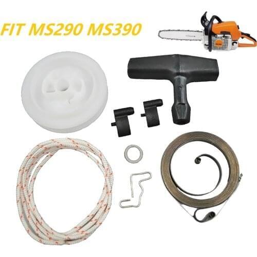 Recoil Rewind Starter Pulley Spring Handle Grip Rope Dog Pawl Kit Fit For STIHL MS290 029 MS310 MS390 039 Chainsaw 1128 195 0400