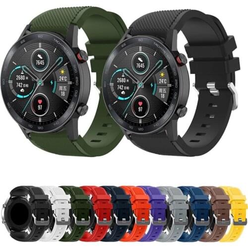 22mm Wrist Strap for Honor magic Watch 2 GT GT2 GT 2 46mm Silicone Watch Bands Replacement Bracelet Band Smart Accessories