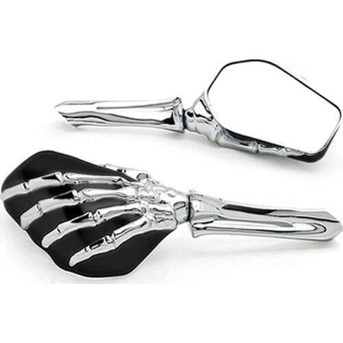 Brand new Black/Chrome Custom Motorcycle Skeleton Mirrors For Kawasaki Eliminator BN 125 250 600 900