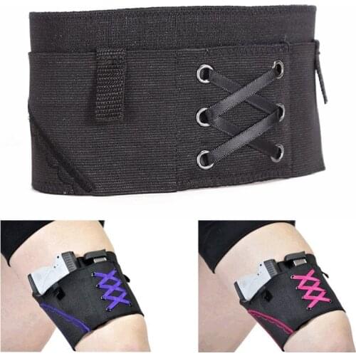 Tactical Concealed Carry Gun Leg Holster Women Universal Thigh Pistol Holsters Adjustable Ladies Hunting Revolver Handgun Pouch