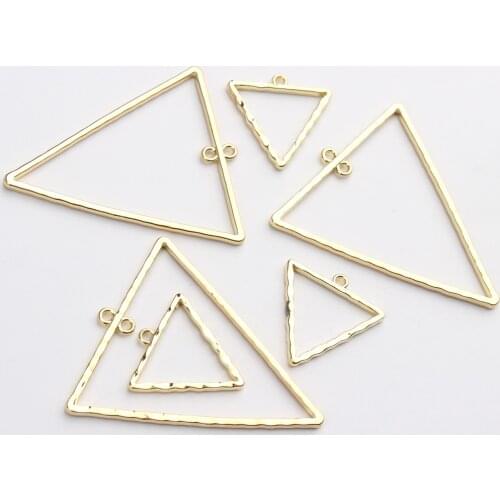 Zinc Alloy Hollowed Out Triangle Charms 6pcs/lot Charms for Jewelry Making Bulk Nickel Free
