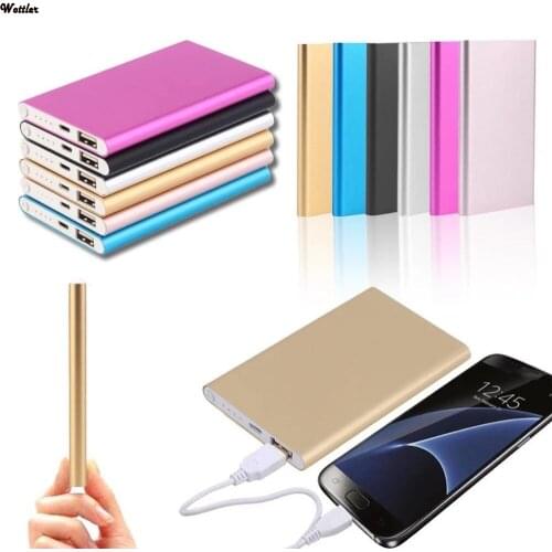 Ultra Thin Portable Power Bank 8000mAh USB Phone Battery Charger For iPhone Samsung Xiaomi Huawei Powerbank Charger Smart Phone