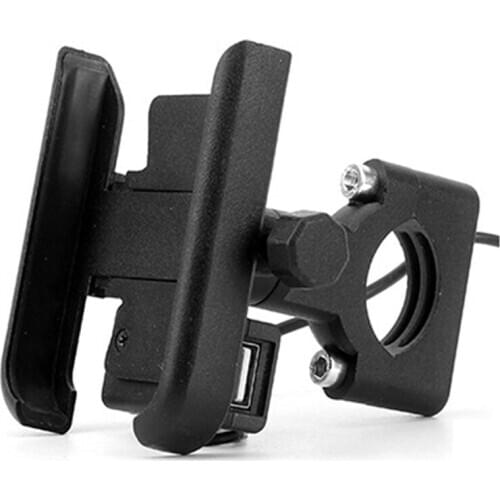 Universal Motorcycle Mobile Phone Holder With USB Charge Mount GPS Bracket Aluminum Support MTB Bike Motorbike Accessories