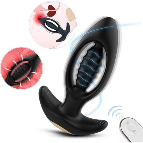 Vibrator for women Wireless Remote Control Telescopic Dildo Massager Male Prostate Butt Plug Vibrator Anal Sex Toys For Men