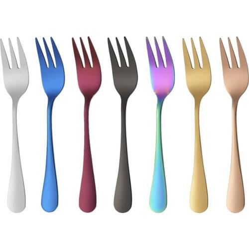 Dessert Fork 1PCS Stainless Steel Mini Fork for Cake Fruit Salad Dessert Pastry and Mooncake Bento Accessories Food Fun Picks