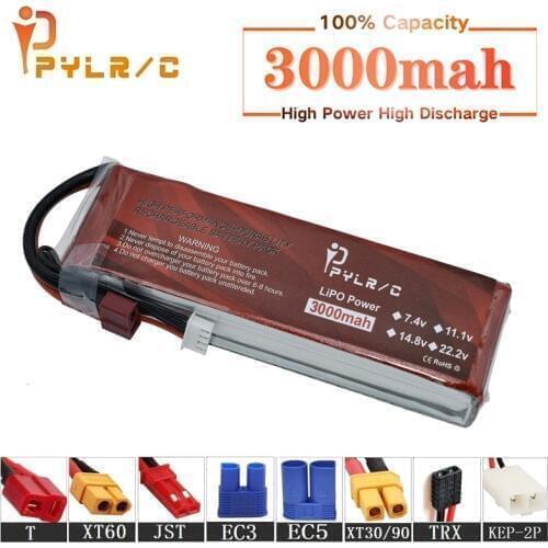 High Rate 7.4v 3000mAh Lipo Battery For RC Helicopter Parts 2s Lithium battery 7.4v 35C RC Cars Airplanes Drones Battery T/XT60