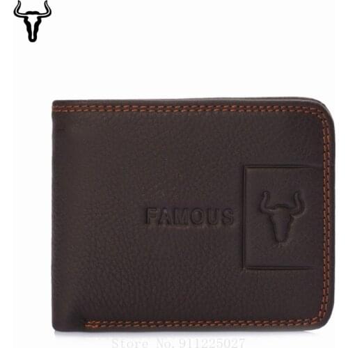 Xiaomi Men Short Wallet Horizontal Business Genuine Leather Wallet 2 Fold Coin Pocket Card Holder Male Coin Purses Money Bag