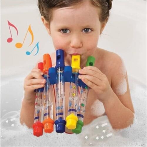 Funny Colorful Water Flute Bathing Childrens Toys Bathing Bathroom Wind Instruments Baby Puzzle Toys