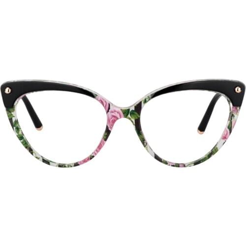 Zeelool Womens Vintage Browline Cat Eye Glasses Alivia FX0757