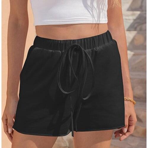 Womens Summer Beach Shorts Casual Drawstring Elastic Waist Athletic Workout Lounge Shorts With Pockets