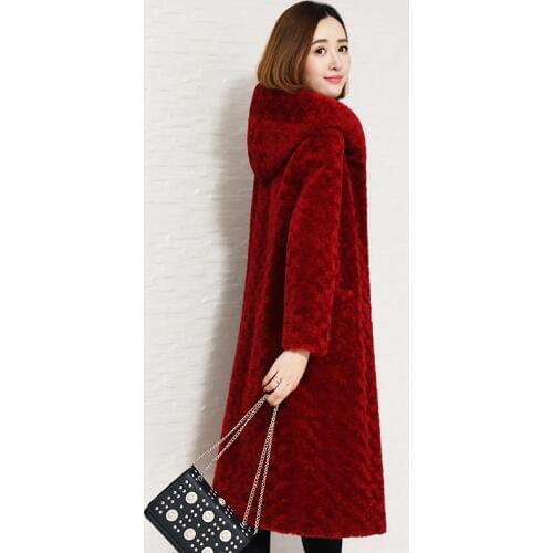 Sheep Shearling Winter Coat Women Two Side Wear Real Fur Coat Women Wool Jacket Women Clothes 2020 Manteau Femme 88015-1 YY1117