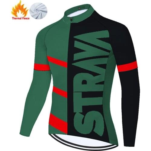 Strava Winter Thermal Fleece Long Sleeve Ropa Malliot 2021 Maillot Hombre Maglia Uomo Cyclisme Homme Ciclismo Jersey Ciclismo