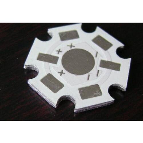 100pcs White hexagon single 20MM aluminum substrate can assemble 1W 3W 5W high-power LED Lamp beads Aluminum PCB Board