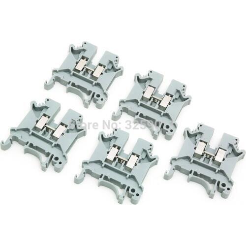 100PCS Wire Terminal block Connector Pure copper pieces of guide rail type UK5N Feed-Through Terminal Block Combined Type