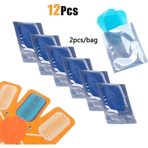 12Pcs Replacement ABS Gel Pads EMS Abdominal Muscle Stimulator Hydrogel Gel Patch Fitness Accessories For Abdomen Stickers Hot