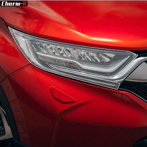 2 Pcs Car Headlight Protective Film Headlamp Transparent Black TPU Sticker for Honda CR-V CRV 2017 2018 2019 2020 Accessories