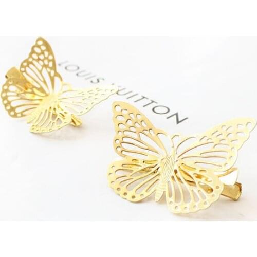 2018 Hot Sale 6Pcs Shiny Hair Clips Women Left Right Butterfly Hair Accessories Styling Tools Headpiece Barrette Wedding Decor