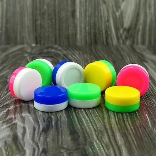50pcs Bho silicone butane slick oil containers dab weed wax jar is Non stick for concentrate