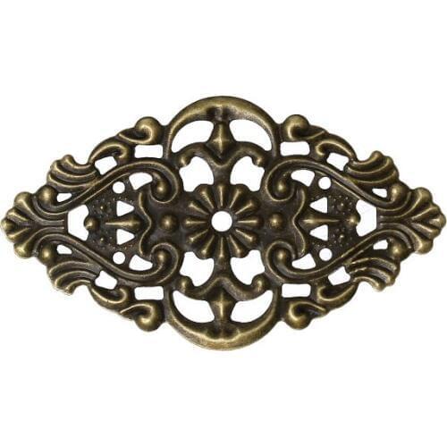 8SEASONS Embellishments Findings Filigree Wraps Connectors Rhombus Antique Bronze 5.5cm x 3.2cm(2 1/8" x1 2/8"),100 PCs