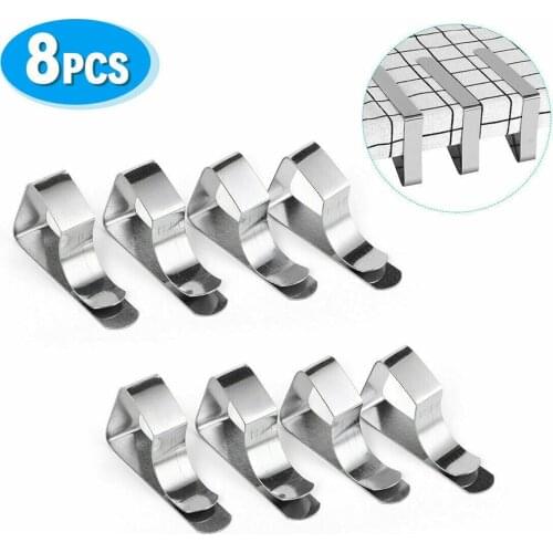 8pcs Stainless Steel Table Cloth Clip Tablecloth Clips Holder Multi-function Table Clamps Holder For Party Picnic Wedding Prom