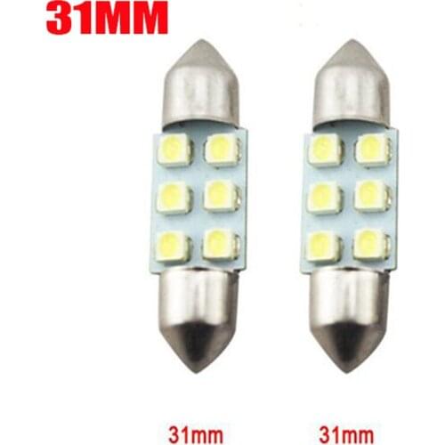 Car light c5w 6 smd led 31mm white 3528 1210 6smd 6 led garland dome lamp dc12v free shipping