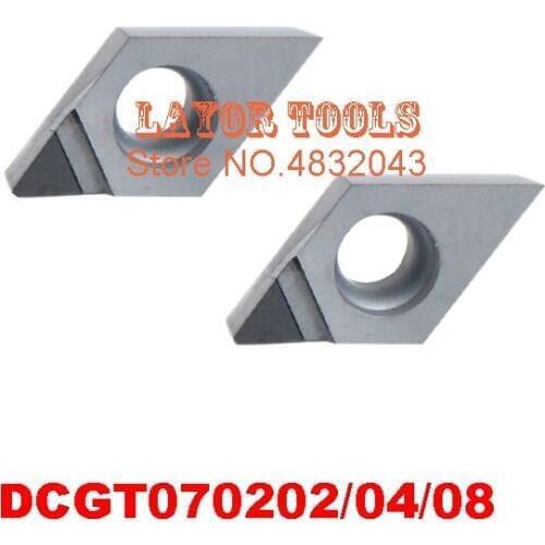 Free shipping 2PCS DCGT070202/DCGT070204/DCGT070208 CBN Inserts , CNC CBN Diamond insert For Lathe Tools Inserts For SDJCR/SDNCN