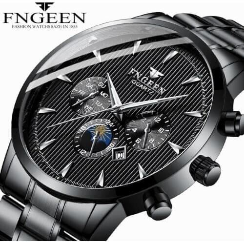 Top Brand Luxury Men Watch Waterproof Stainless Steel Mens Quartz Wristwatches Male Clock Erkek Kol Saati Sports Dropshipping