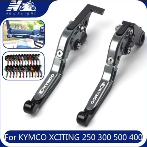 For KYMCO XCITING 250 300 500 400 DOWNTOWN 125/200/300/350 Motorcycle Accessories CNC Folding Extendable Brake Clutch Lever