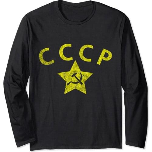 Russia CCCP Soviet Polices Long Sleeve Men T-Shirt Casual 100% COTTON O-Neck Harajuku Mens T Shirts