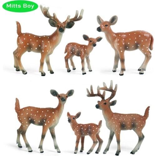 Simulation Wild Animal Deer Model Toy Action Figures Whitetail elk Educational Toy Simulation Children Figures Christmas Toy