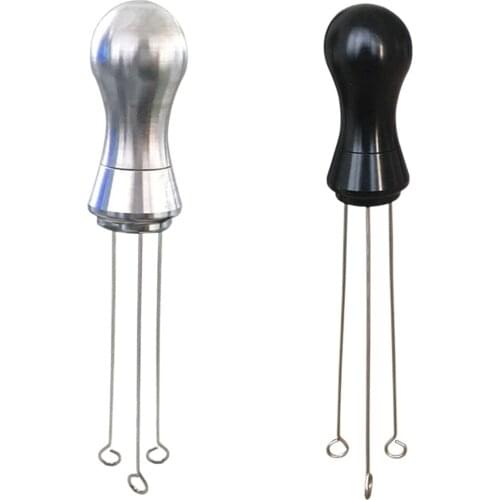 Stainless Steel Espresso Tamper Arc-Shaped Stitch Leveler Needle Type Tool Avoid Agglomeration Elegant Design Durable
