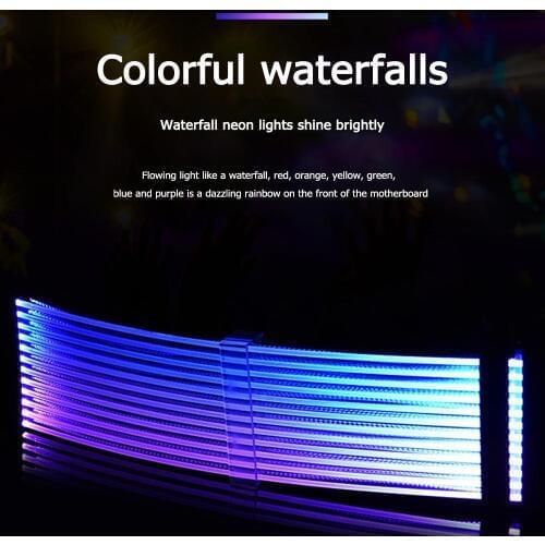 VKTECH Neon RGB PSU Line 24PinPower Extension Adapter Cable for Computer Case Motherboard 24 Pin Neon Power Extension Cable