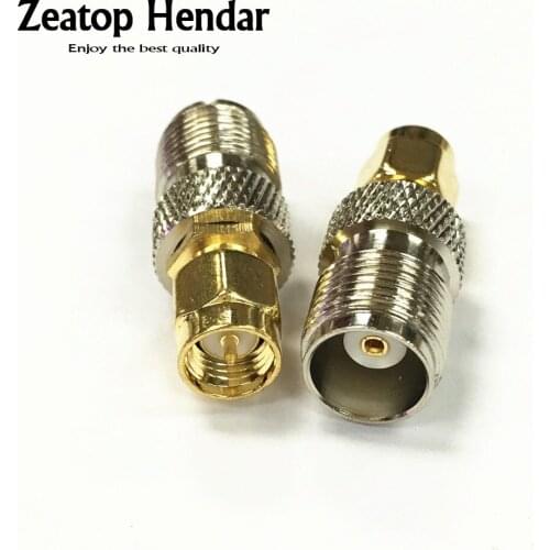 10Pcs Brass TNC Female Jack to SMA Male Jack RF coaxial Adapter TNC-K/SMA-J Connector