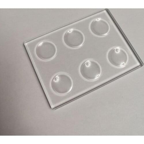 Multi Circular Concave Cavity Microscope Slides 5MM 3MM Thickness Optical Glass Polished Frosted Well Surface Optional