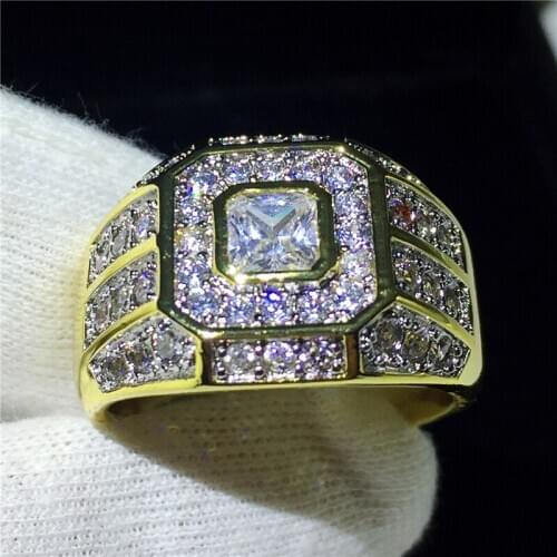 Handmade Male Vintage Ring 925 Sterling silver AAAAA cz Luxury Party Wedding Band Rings for men Hiphop Rock Popular Jewelry