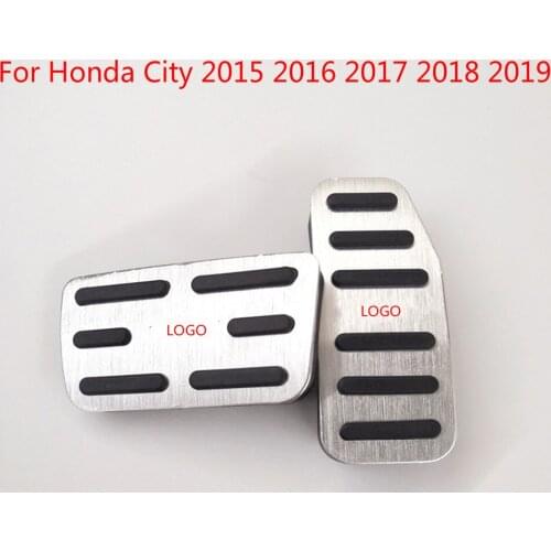 Car Accelerator GAS Pedal Brake Pedals Non-Drilling Cover Case Pads Trim For Honda City 2015 2016 2017 2018 2019 Accessories