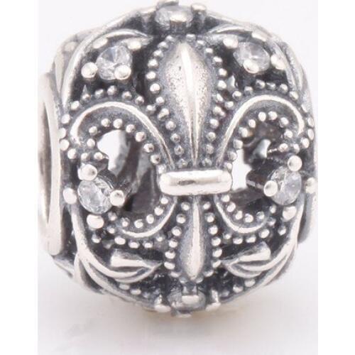 New 925 Sterling Silver openwork charms floating charm flower beads Suitable for Pandora Style Charm Bracelets & Necklaces