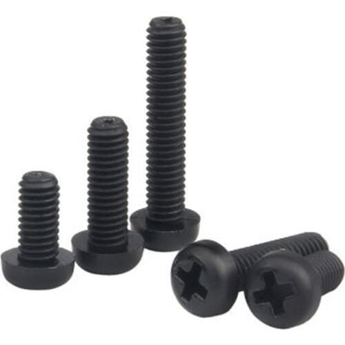 M2 M2.5 M3 Plastic Phillips Screw Pan head Cross Bolts Nylon Round head Machine Screws 4-30mm Lenght