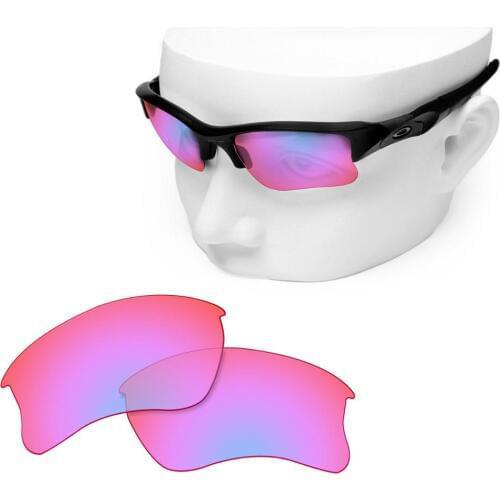 OOWLIT Polarized Replacement Lenses of Cobalt Pink for-Oakley Flak Jacket XLJ Sunglasses