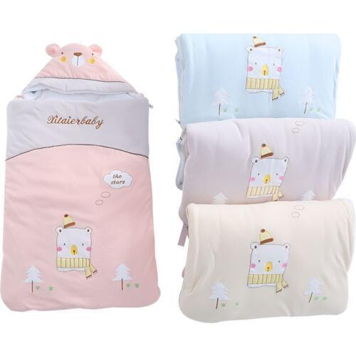 Newborn multi-purpose sleeping bag quilt Childrens cotton fashion hug Childrens cartoon pattern wrapped sleeping bag