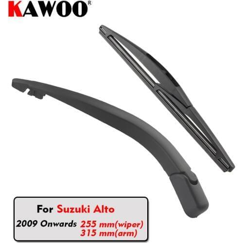 KAWOO Car Rear Wiper Blade Blades Back Window Wipers Arm For Suzuki Alto Hatchback (2009 Onwards) 255mm Auto Windscreen Blade