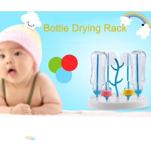 Baby Feeding Bottle Drying Rack Hands Free Baby Bottle Holder Dryer For Bottles Tree Cleaning Dryer Drainer Milk Bottle Holder