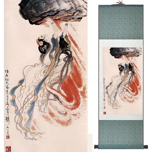Traditional Chinese art painting Silk scroll painting Chinese wash painting Chinese wash painting 19040916