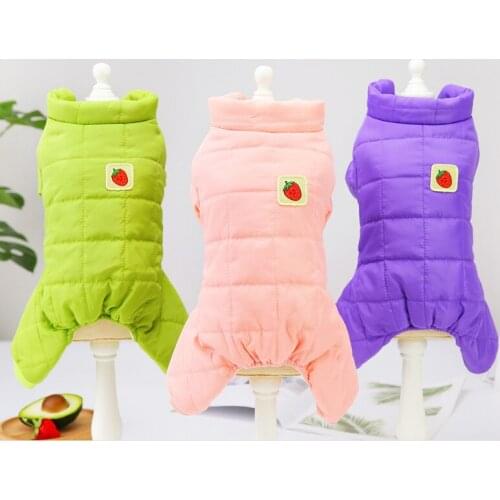 Winter Pet Dog Clothes Warm Thick Puppy Snow Cotton Coat For Yorkshire Waterproof Jumpsuit Teddy Costume Puppy Outfit Jackets